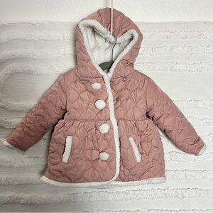 Tahari pink Quilted Baby Coat 12-18m